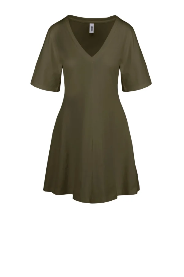 Donna Bomboogie Abiti>Abito Lungo Con Scollo A V Cotone Organico