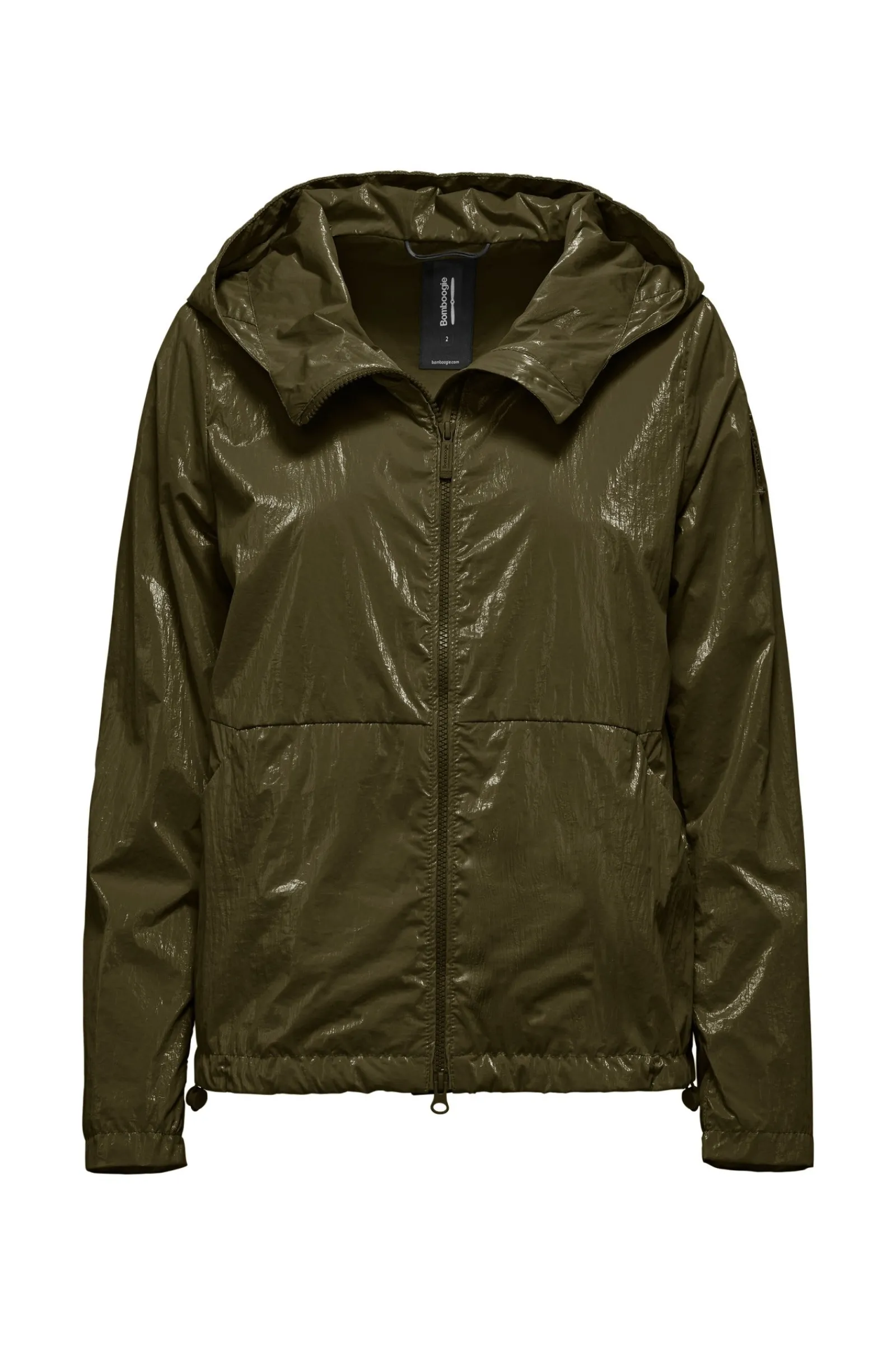 antibes_jacket__giacca_in_nylon_laminato_con_cappuccio_9.webp Donna Bomboogie Giacche Leggere>Antibes Jacket - Giacca In Nylon Laminato Con Cappuccio