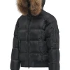 Uomo Bomboogie Bomber>Bomber Imbottito In Piuma Con Bordo In Pelliccia Sintetica