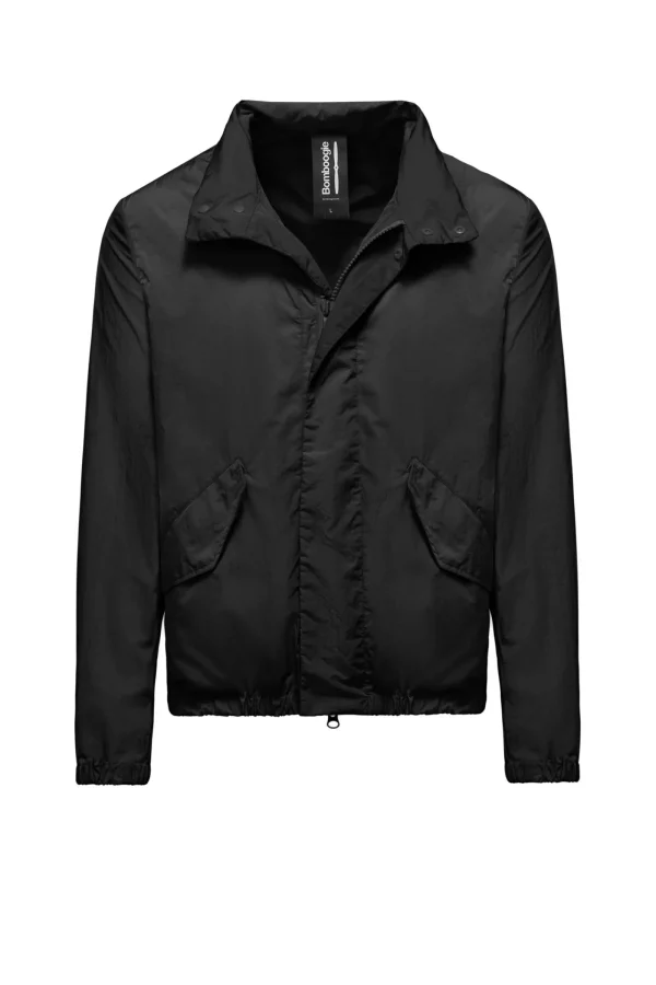 Uomo Bomboogie Bomber>Bomber Sfoderato In Nylon Increspato