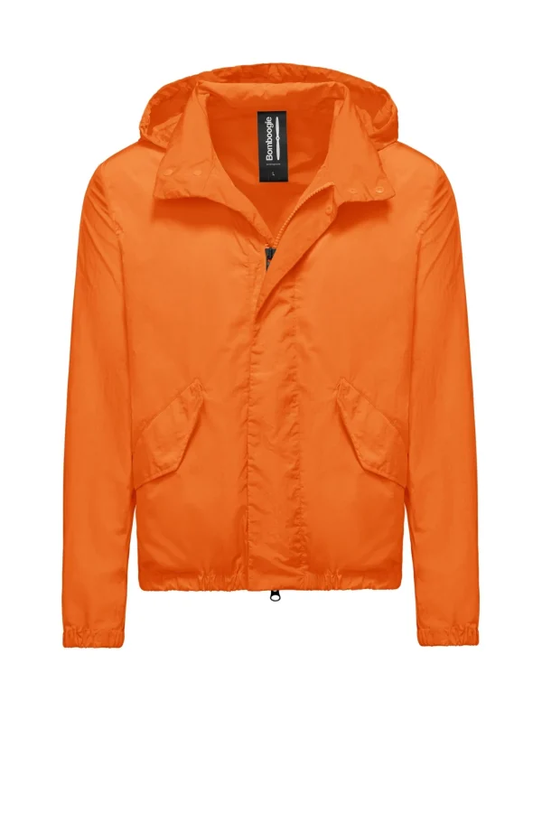 Uomo Bomboogie Bomber>Bomber Sfoderato In Nylon Increspato