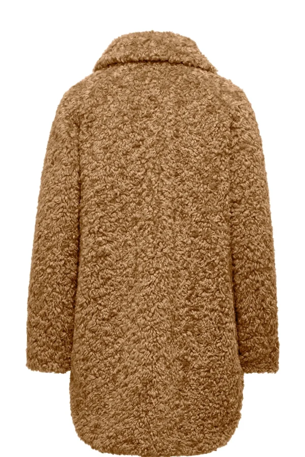 Donna Bomboogie Cappotti>Cappotto Con Colletto In Sherpa Fleece Effetto Curly