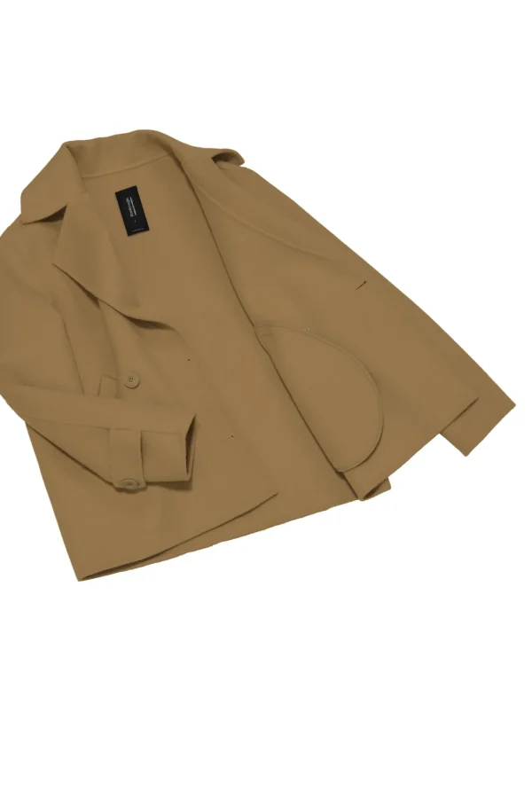 Donna Bomboogie Cappotti>Cappotto Corto Doppiopetto Con Revers