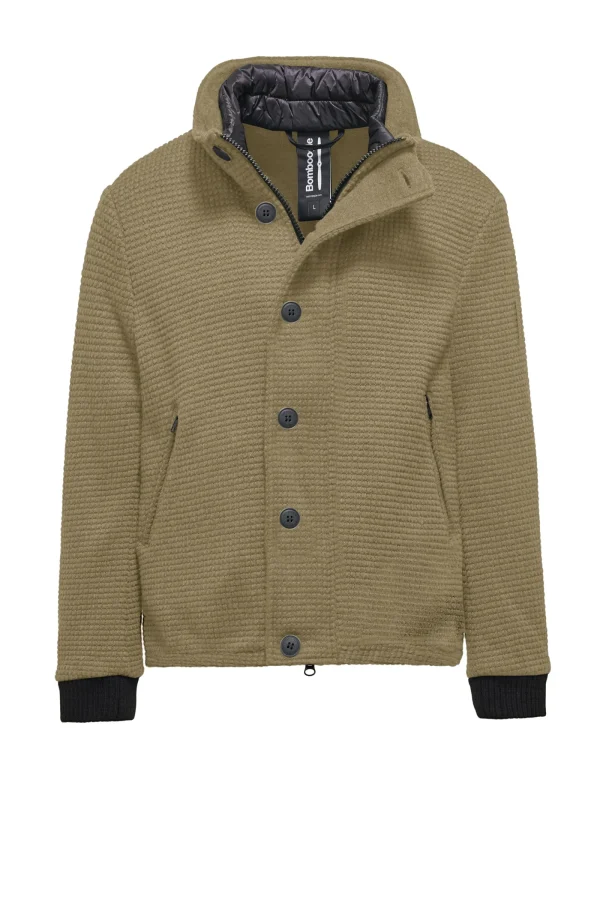 Uomo Bomboogie Cappotti>Cappotto Corto In Lana Cotta Con Bottoni