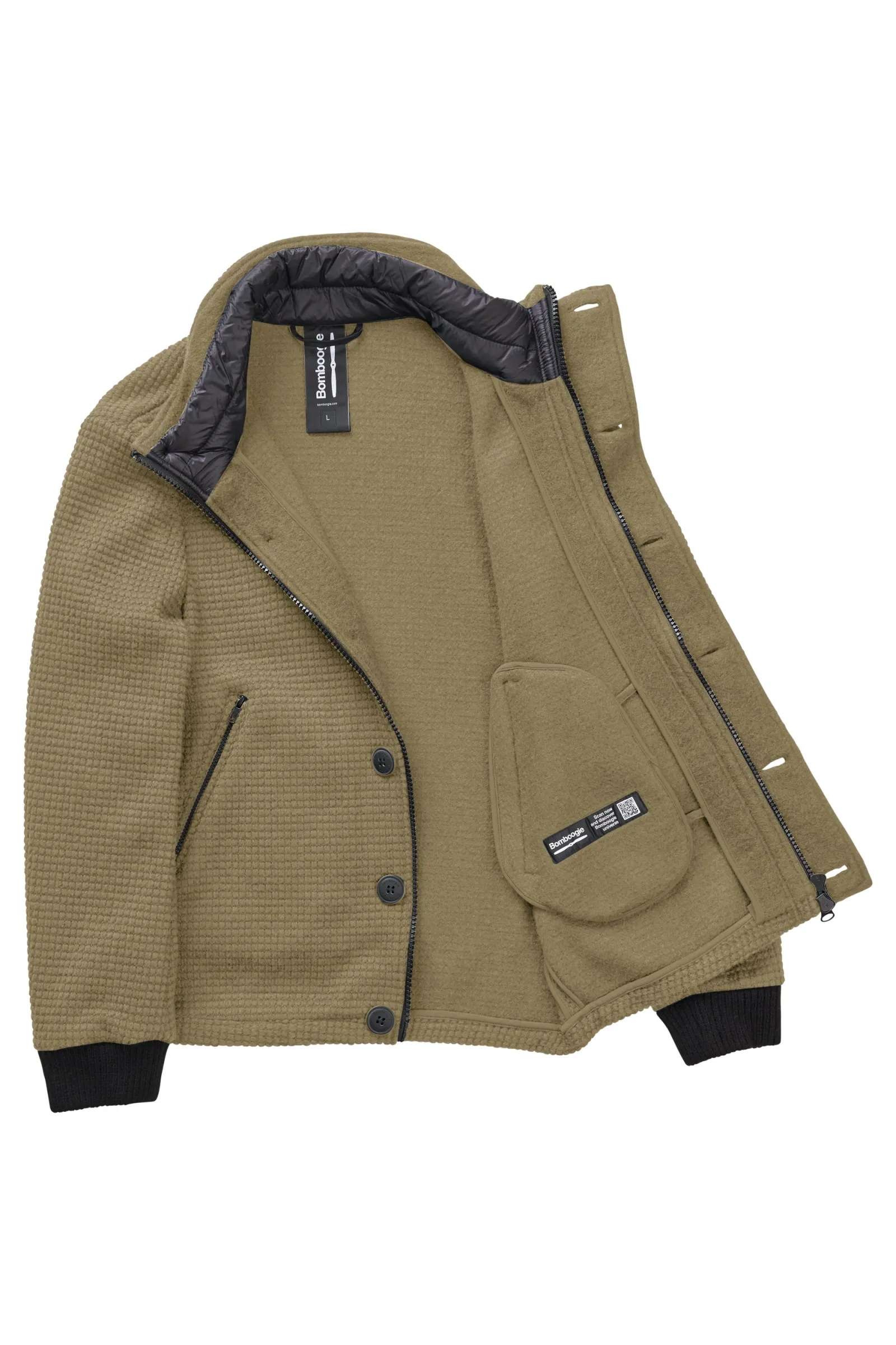 cappotto_corto_in_lana_cotta_con_bottoni_4.webp Uomo Bomboogie Cappotti>Cappotto Corto In Lana Cotta Con Bottoni