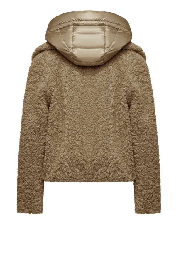 Donna Bomboogie Cappotti>Cappotto Corto In Sherpa Fleece Con Cappuccio