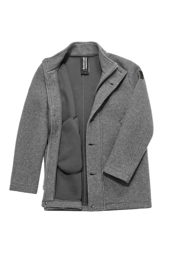 Uomo Bomboogie Cappotti>Cappotto In Lana Cotta Collo Alto