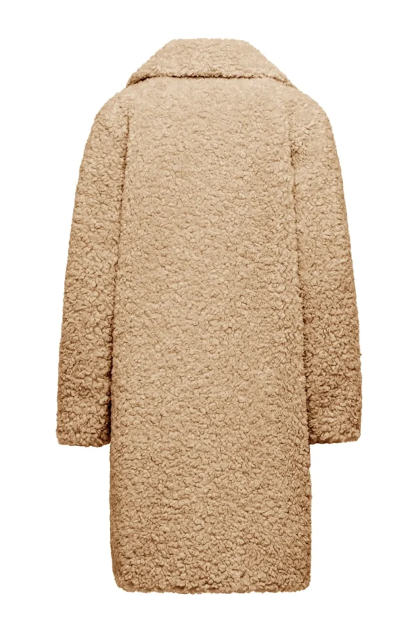 Donna Bomboogie Cappotti>Cappotto In Sherpa Fleece Con Revers