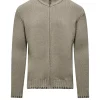 Uomo Bomboogie Maglioni & Pullover>Cardigan Collo Alto Con Zip