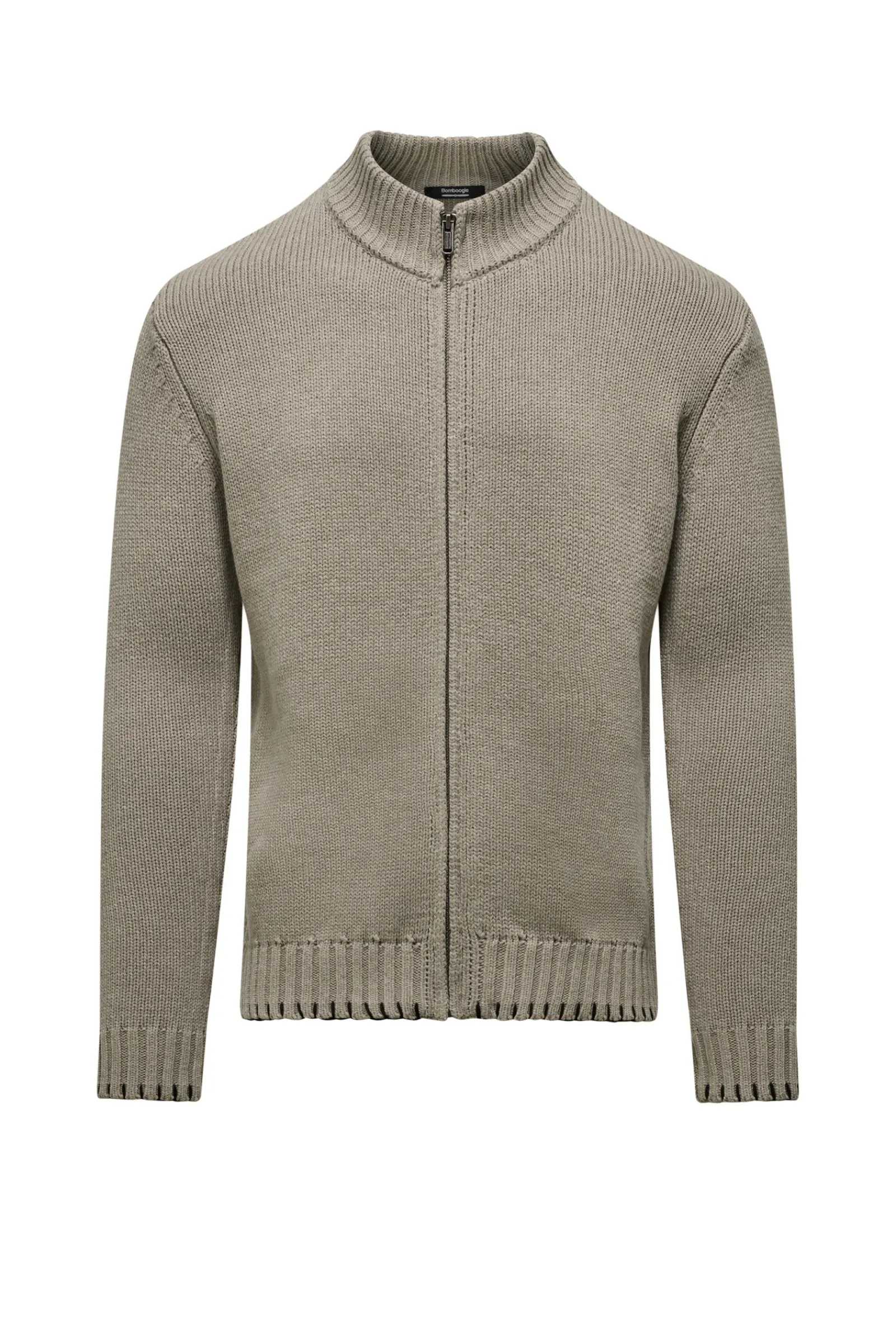 cardigan_collo_alto_con_zip_5.webp Uomo Bomboogie Maglioni & Pullover>Cardigan Collo Alto Con Zip