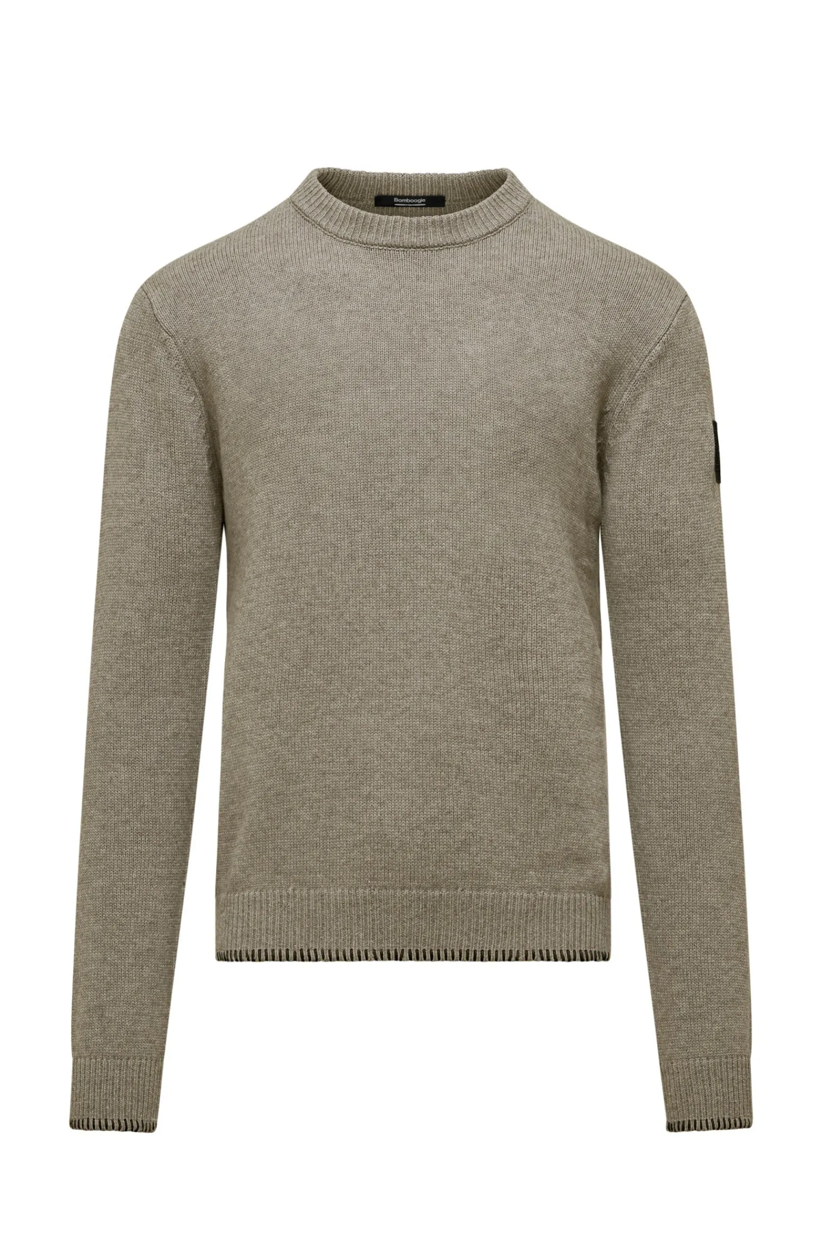 cardigan_girocollo_con_zip_0.webp Uomo Bomboogie Maglioni & Pullover>Cardigan Girocollo Con Zip