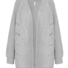 Donna Bomboogie Maglioni & Pullover>Cardigan Lungo In Tricot Misto Lana