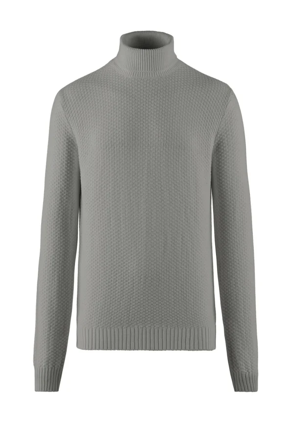 Uomo Bomboogie Maglioni & Pullover>Dolcevita In Tricot Di Cotone E Lana