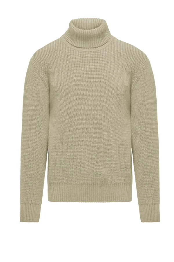Uomo Bomboogie Maglioni & Pullover>Dolcevita Misto Lana A Coste