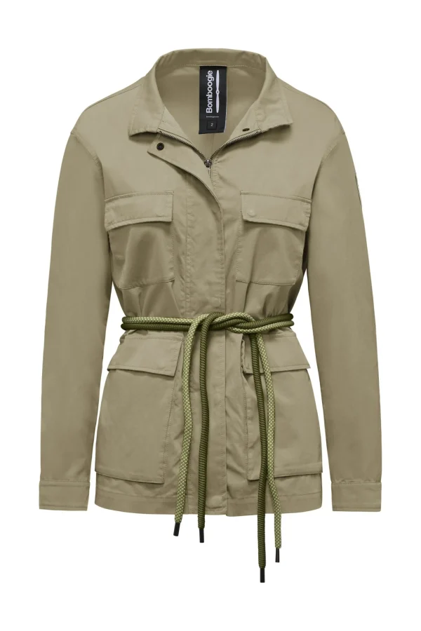 Donna Bomboogie Giacche Leggere>Field Jacket Sfoderata Con Cintura In Corda Bicolore