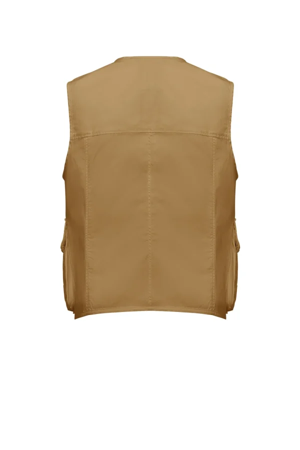Uomo Bomboogie Smanicati>Gilet Multitasche In Popeline Di Cotone