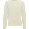 Uomo Bomboogie Maglioni & Pullover>Girocollo A Treccia In Cotone