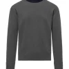 Uomo Bomboogie Maglioni & Pullover>Girocollo In Lana Rasata Con Profili Bicolore