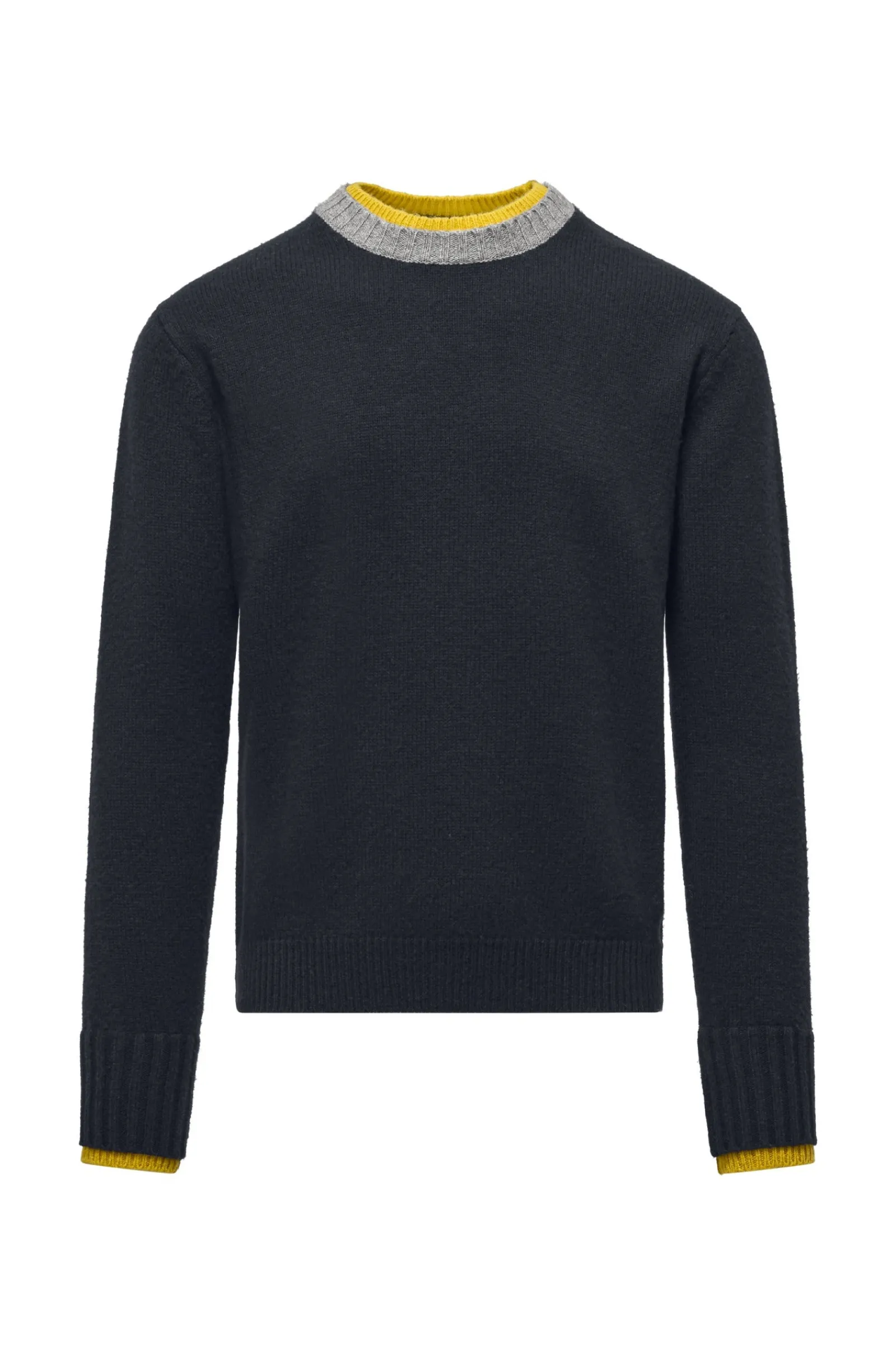 girocollo_in_lana_rasata_con_profili_bicolore_5.webp Uomo Bomboogie Maglioni & Pullover>Girocollo In Lana Rasata Con Profili Bicolore
