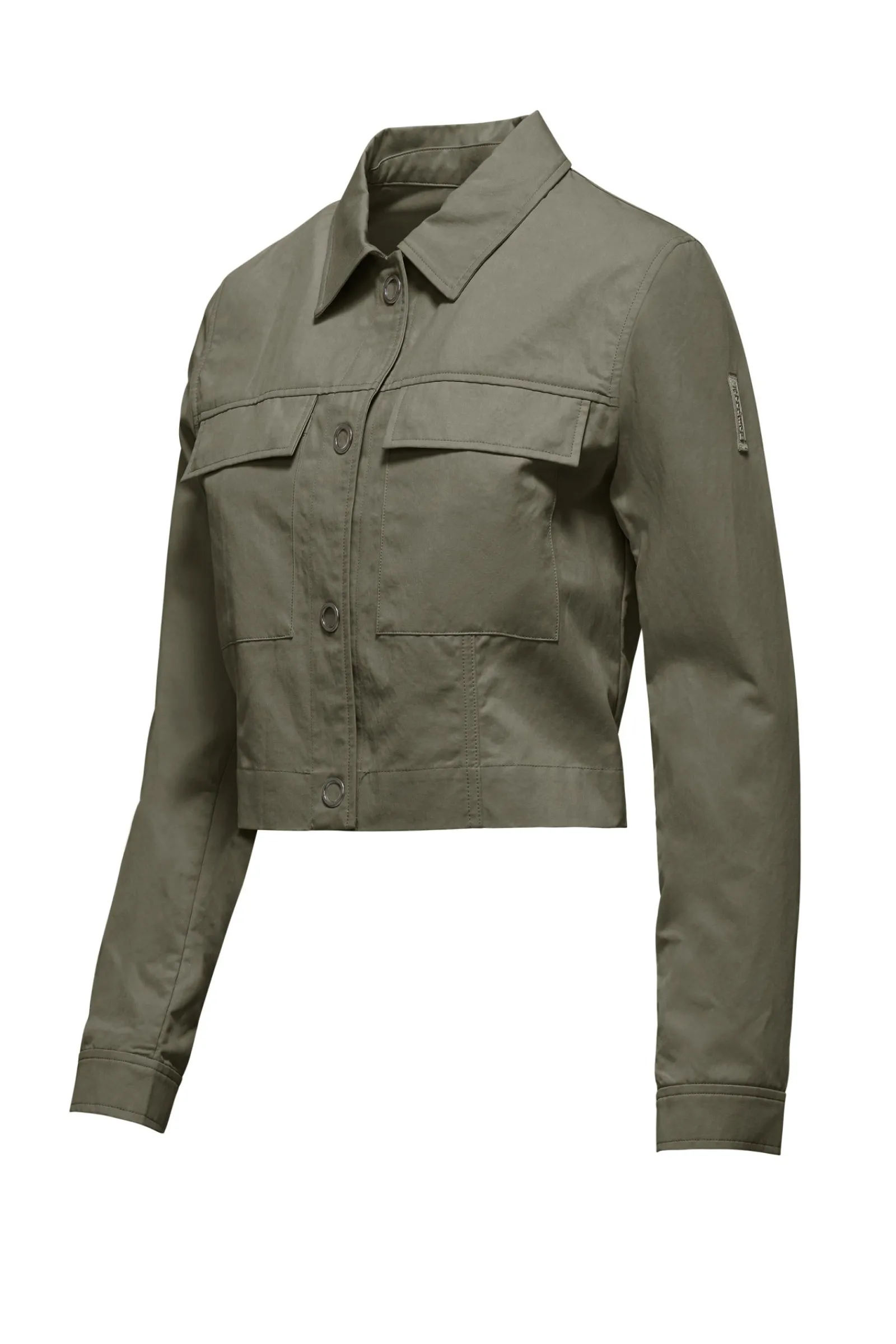 giubbotto_corto_in_gabardina_di_cotonetencel_1.webp Donna Bomboogie Giacche Leggere>Giubbotto Corto In Gabardina Di Cotone/Tencel