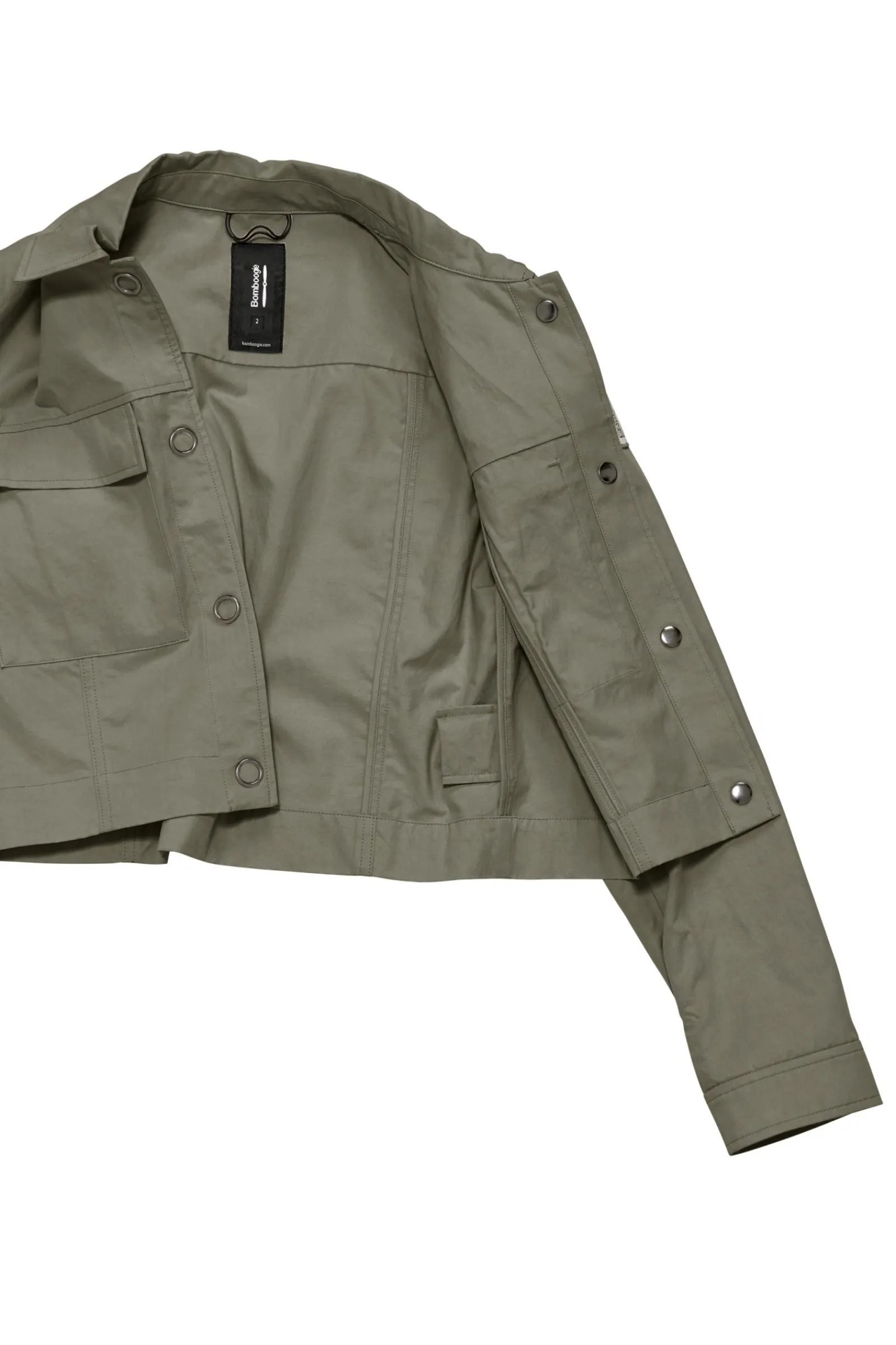 giubbotto_corto_in_gabardina_di_cotonetencel_3.webp Donna Bomboogie Giacche Leggere>Giubbotto Corto In Gabardina Di Cotone/Tencel