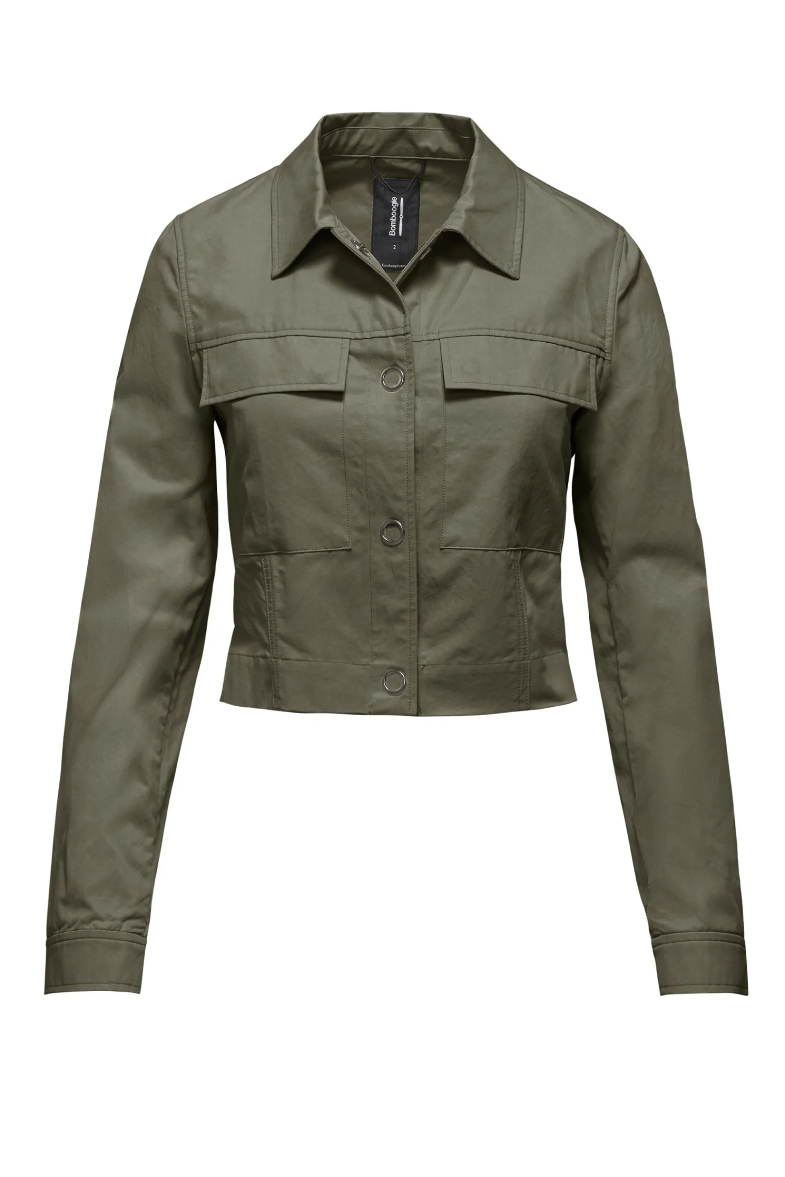 giubbotto_corto_in_gabardina_di_cotonetencel_4.webp Donna Bomboogie Giacche Leggere>Giubbotto Corto In Gabardina Di Cotone/Tencel