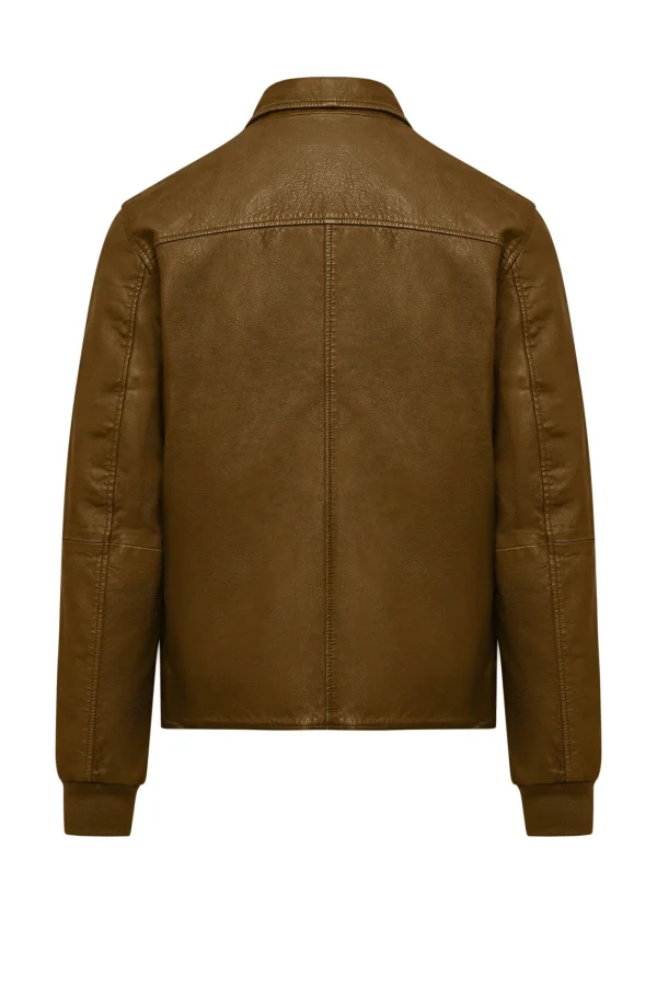 Uomo Bomboogie Giacche In Pelle>Giubbotto In Vera Pelle Con Colletto
