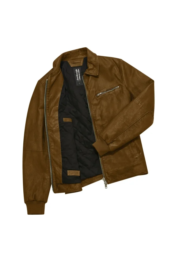 Uomo Bomboogie Giacche In Pelle>Giubbotto In Vera Pelle Con Colletto