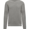 Uomo Bomboogie Maglioni & Pullover>Maglia Girocollo In Cotone Tinto A Freddo