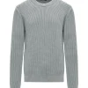 Uomo Bomboogie Maglioni & Pullover>Maglia Girocollo In Cotone Tinto A Freddo