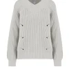 Donna Bomboogie Maglioni & Pullover>Maglia Scollo A V In Misto Lana