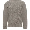 Uomo Bomboogie Maglioni & Pullover>Maglione Girocollo A Trecce