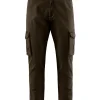 Uomo Bomboogie Pantaloni>Pantaloni Cargo In Gabardina Di Cotone Stretch