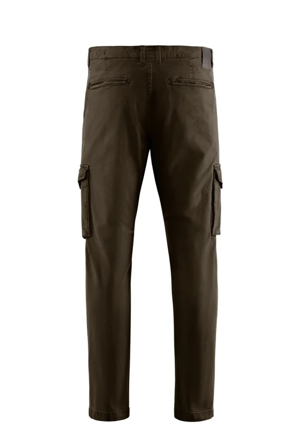 Uomo Bomboogie Pantaloni>Pantaloni Cargo In Gabardina Di Cotone Stretch