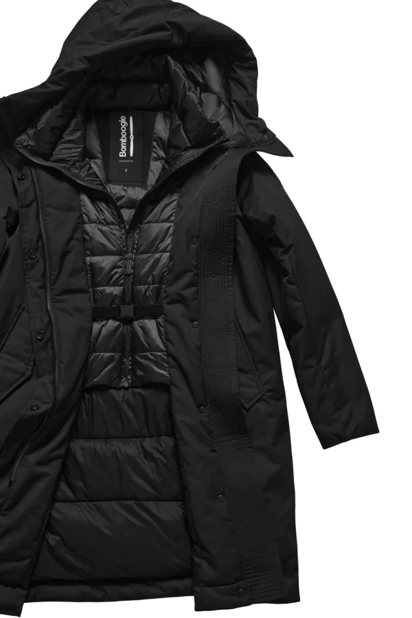 Donna Bomboogie Parka>Parka Con Doppio Collo
