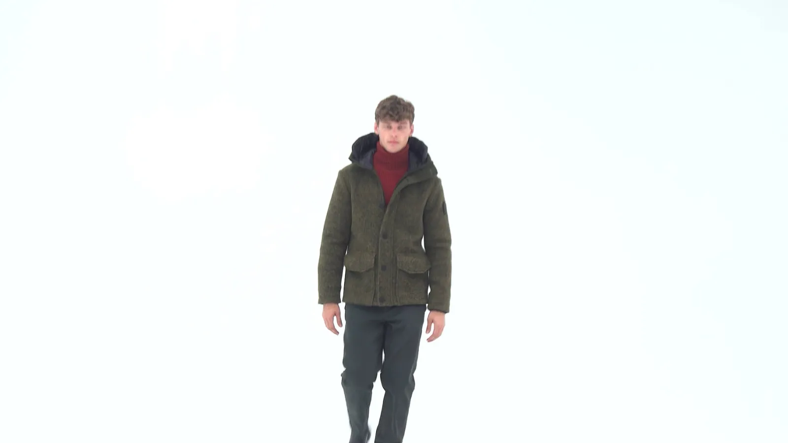 parka_corto_in_lana_cotta_con_cappuccio_11.webp Uomo Bomboogie Parka>Parka Corto In Lana Cotta Con Cappuccio