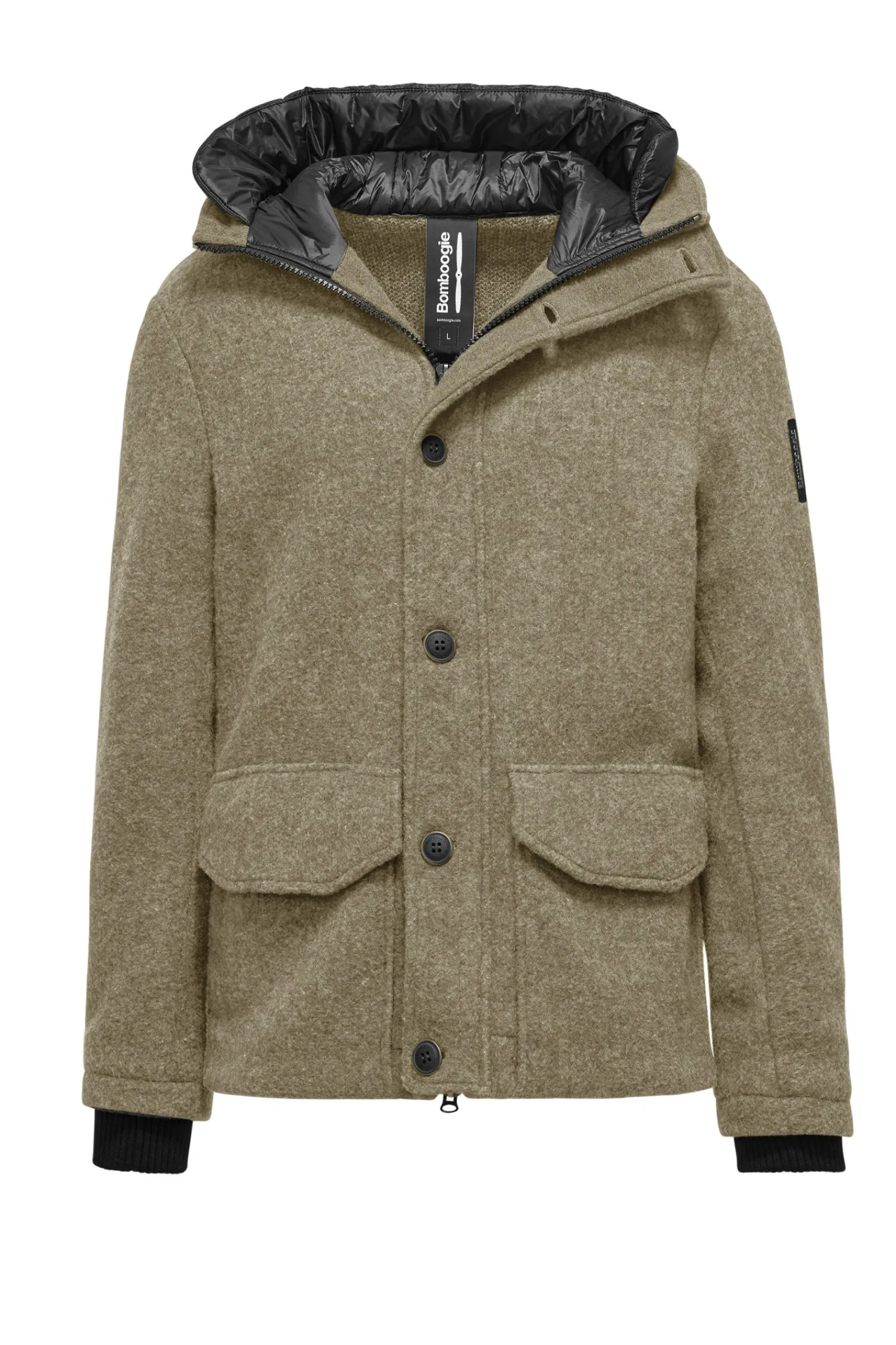 parka_corto_in_lana_cotta_con_cappuccio_6.webp Uomo Bomboogie Parka>Parka Corto In Lana Cotta Con Cappuccio