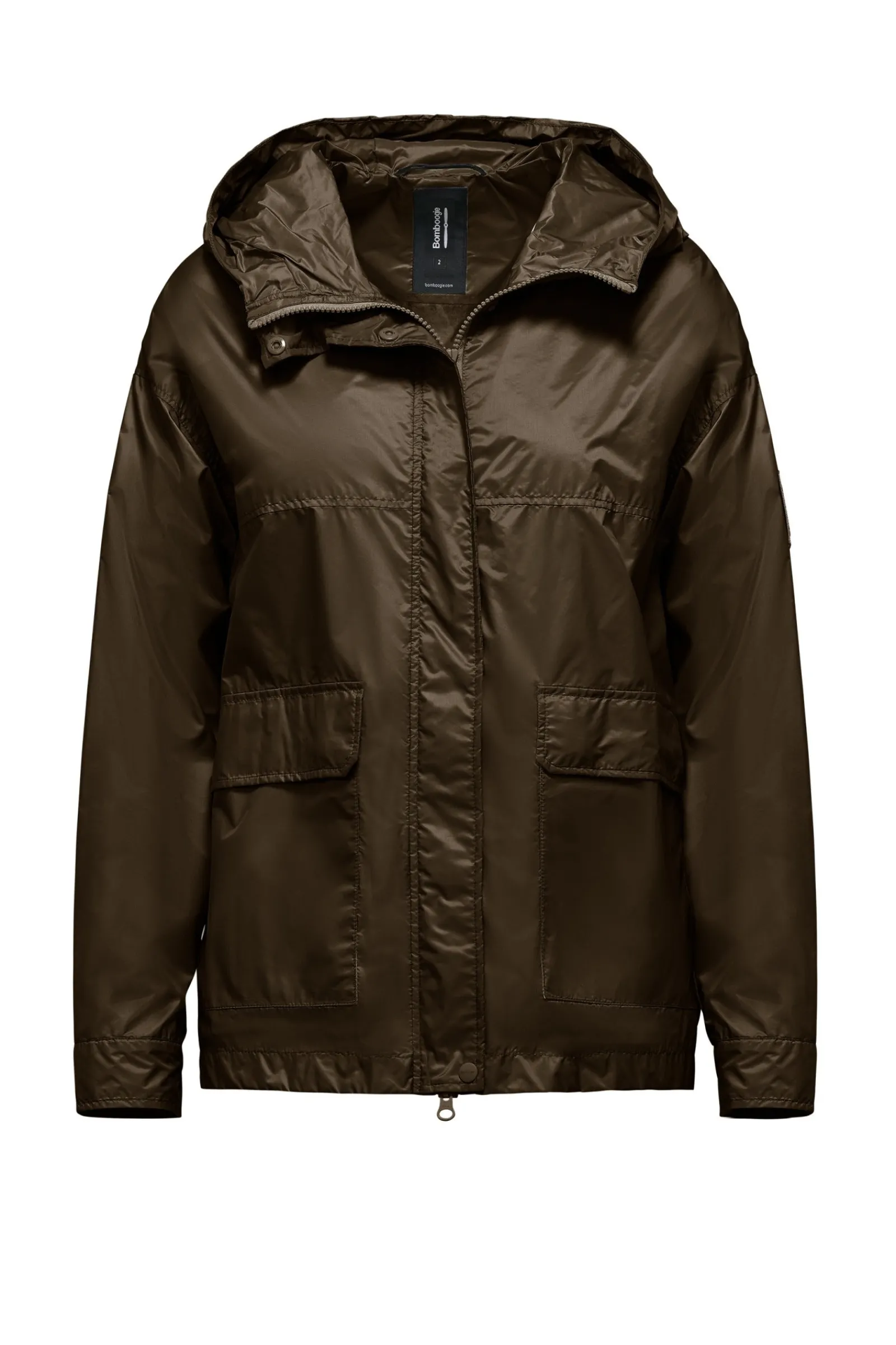 parka_corto_in_nylon_brillante_10.webp Donna Bomboogie Parka>Parka Corto In Nylon Brillante