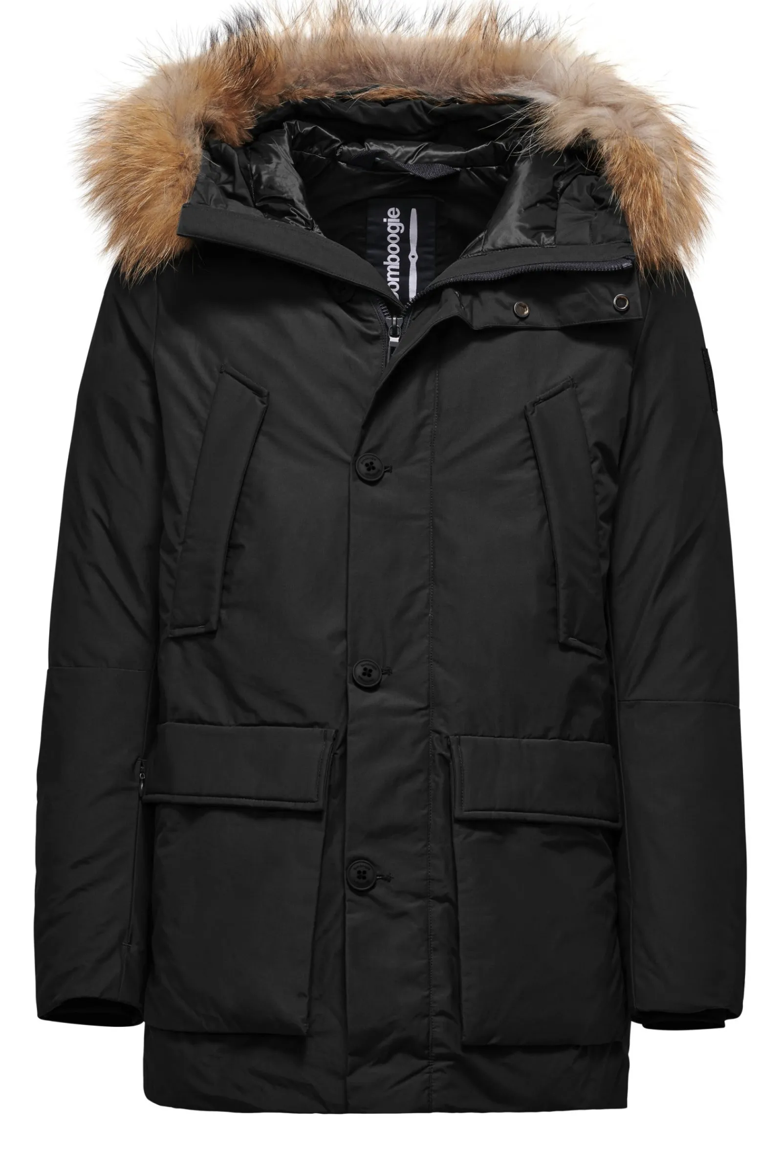 parka_imbottitura_riciclata_con_bordo_cappuccio_in_vera_pelliccia_0.webp Uomo Bomboogie Parka>Parka Imbottitura Riciclata Con Bordo Cappuccio In Vera Pelliccia