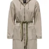 Donna Bomboogie Parka>Parka Lungo Sfoderato Con Cintura Bicolore In Corda