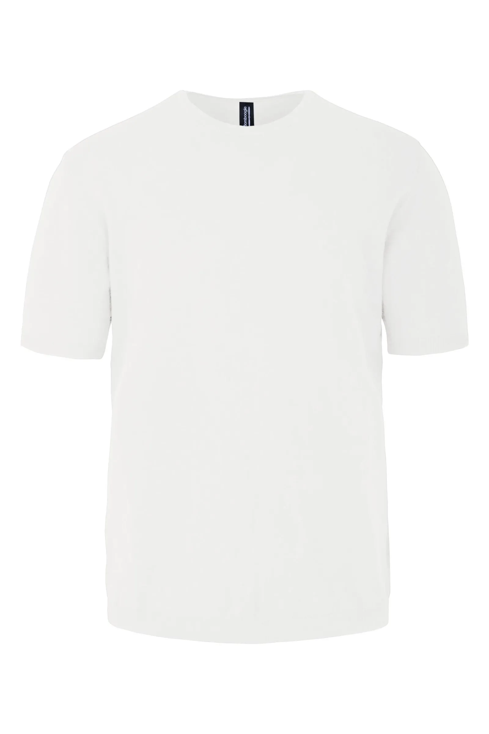Uomo Bomboogie Maglie & Felpe>Pullover Girocollo A Manica Corta In Maglia Rasata