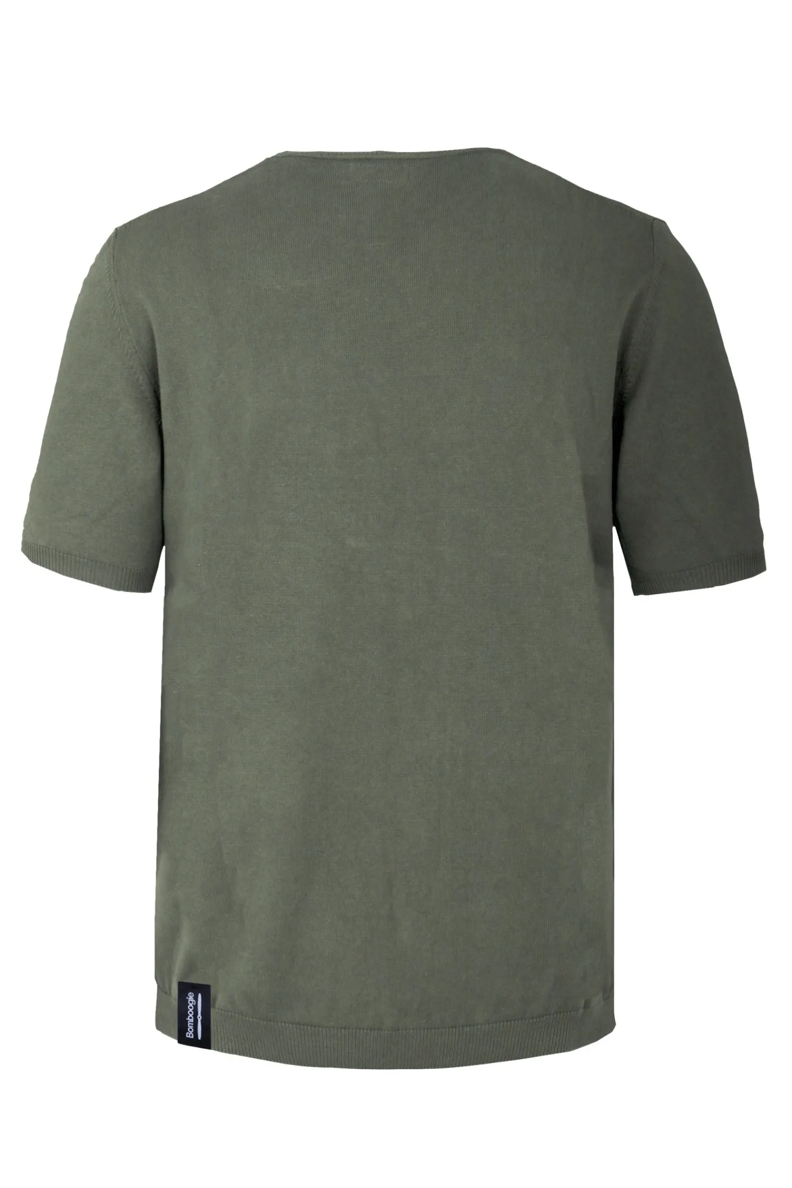 Uomo Bomboogie Maglie & Felpe>Pullover Girocollo A Manica Corta In Maglia Rasata Faded