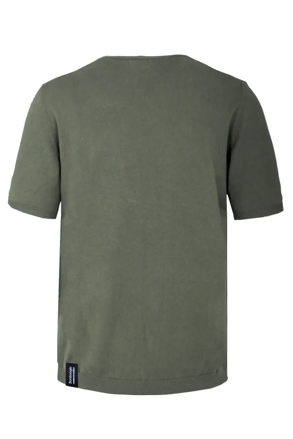 Uomo Bomboogie Maglie & Felpe>Pullover Girocollo A Manica Corta In Maglia Rasata Faded