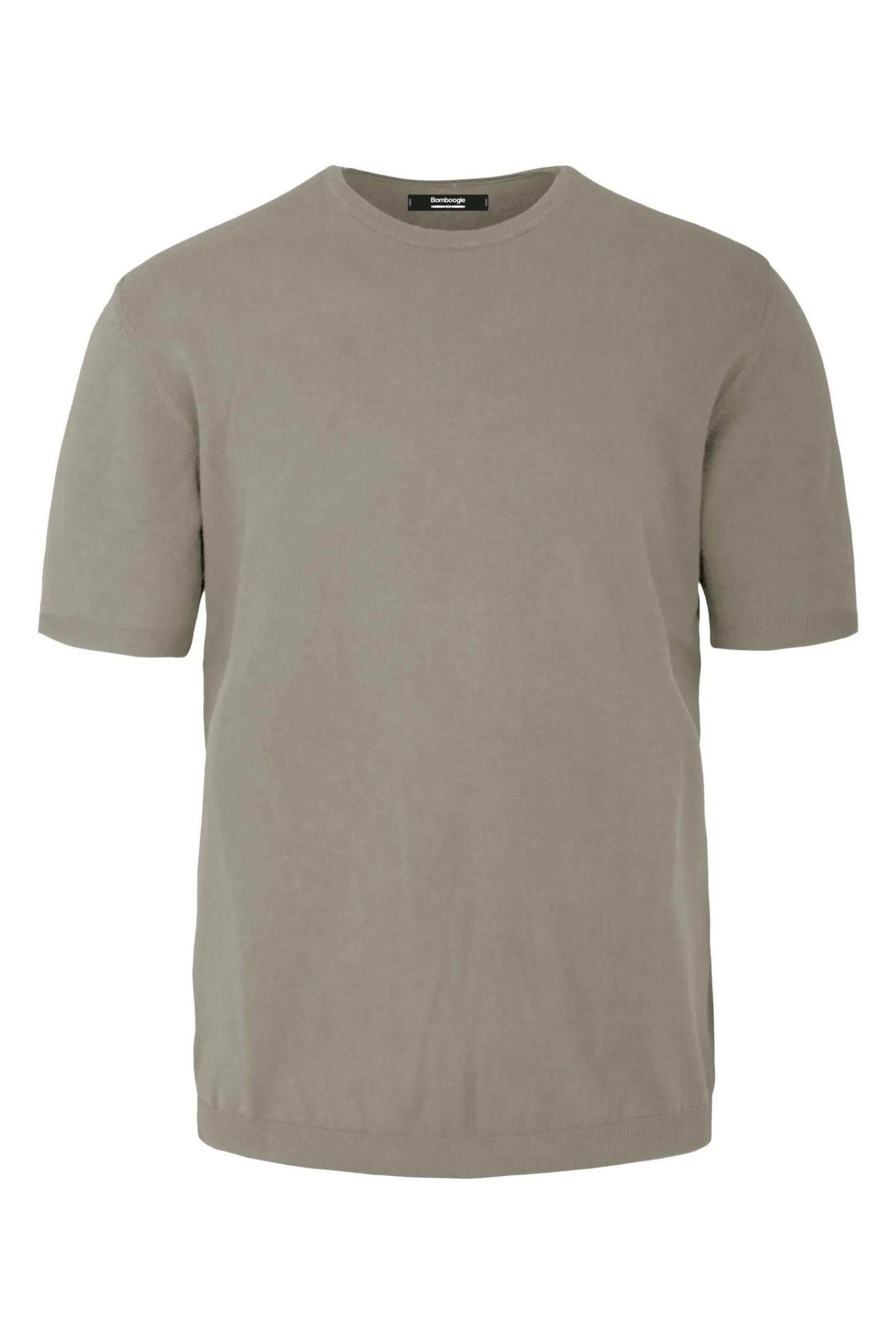 Uomo Bomboogie Maglie & Felpe>Pullover Girocollo A Manica Corta In Maglia Rasata Faded