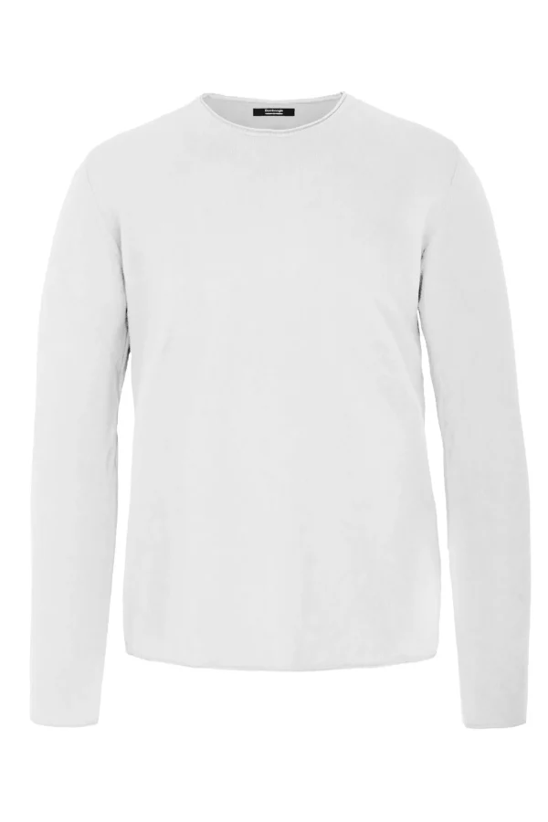 Uomo Bomboogie Maglie & Felpe>Pullover Girocollo In Maglia Rasata Con Bordi Arrotolati