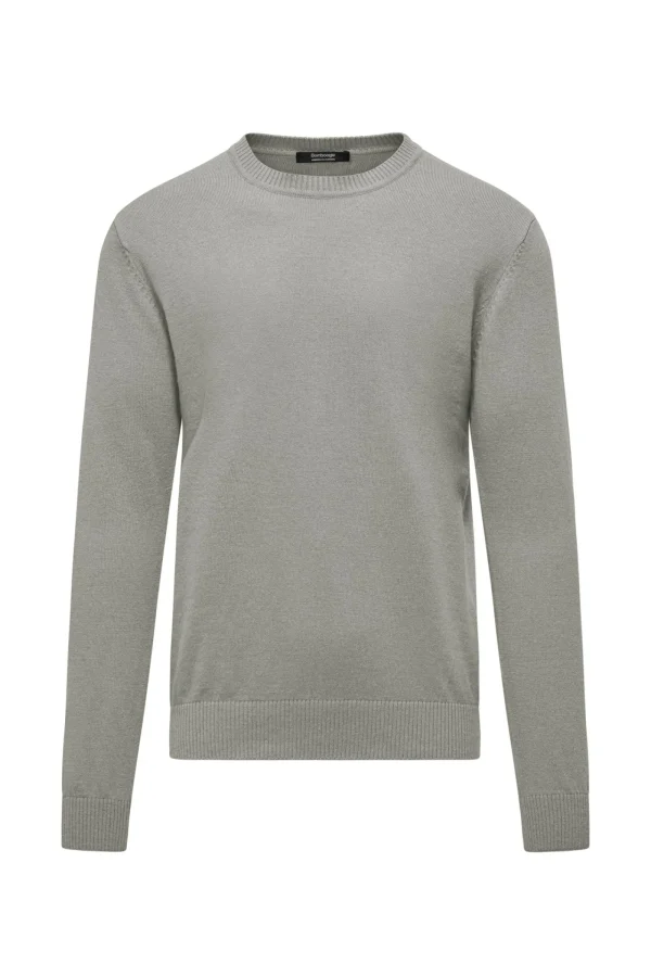 Uomo Bomboogie Maglioni & Pullover>Pullover Maglia Rasata Con Collo A Coste
