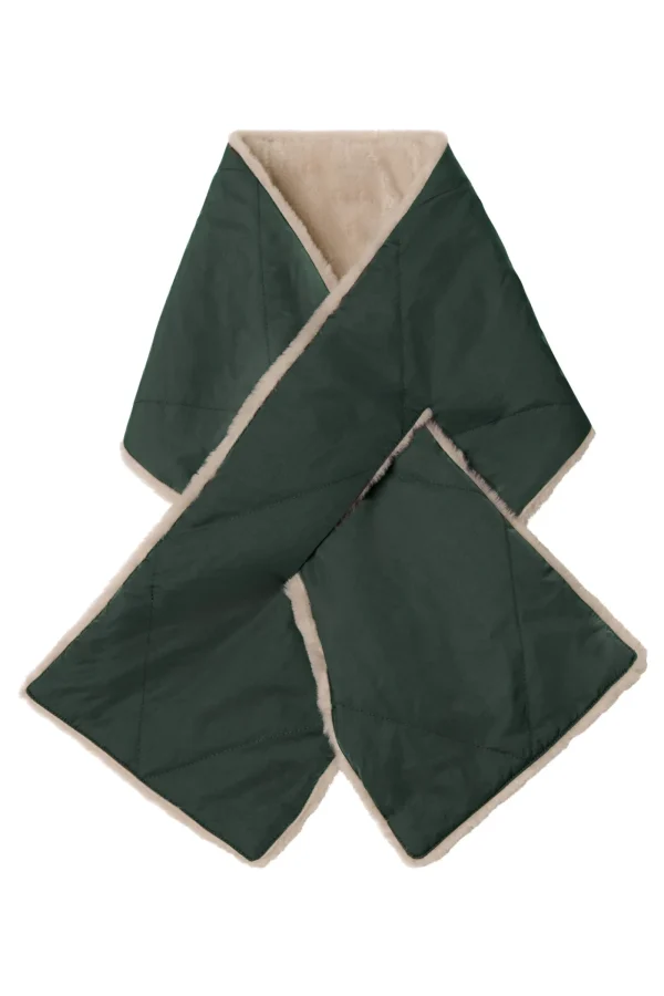 Donna Bomboogie Berretti & Sciarpe>Sciarpa In Nylon Ed Ecopelliccia
