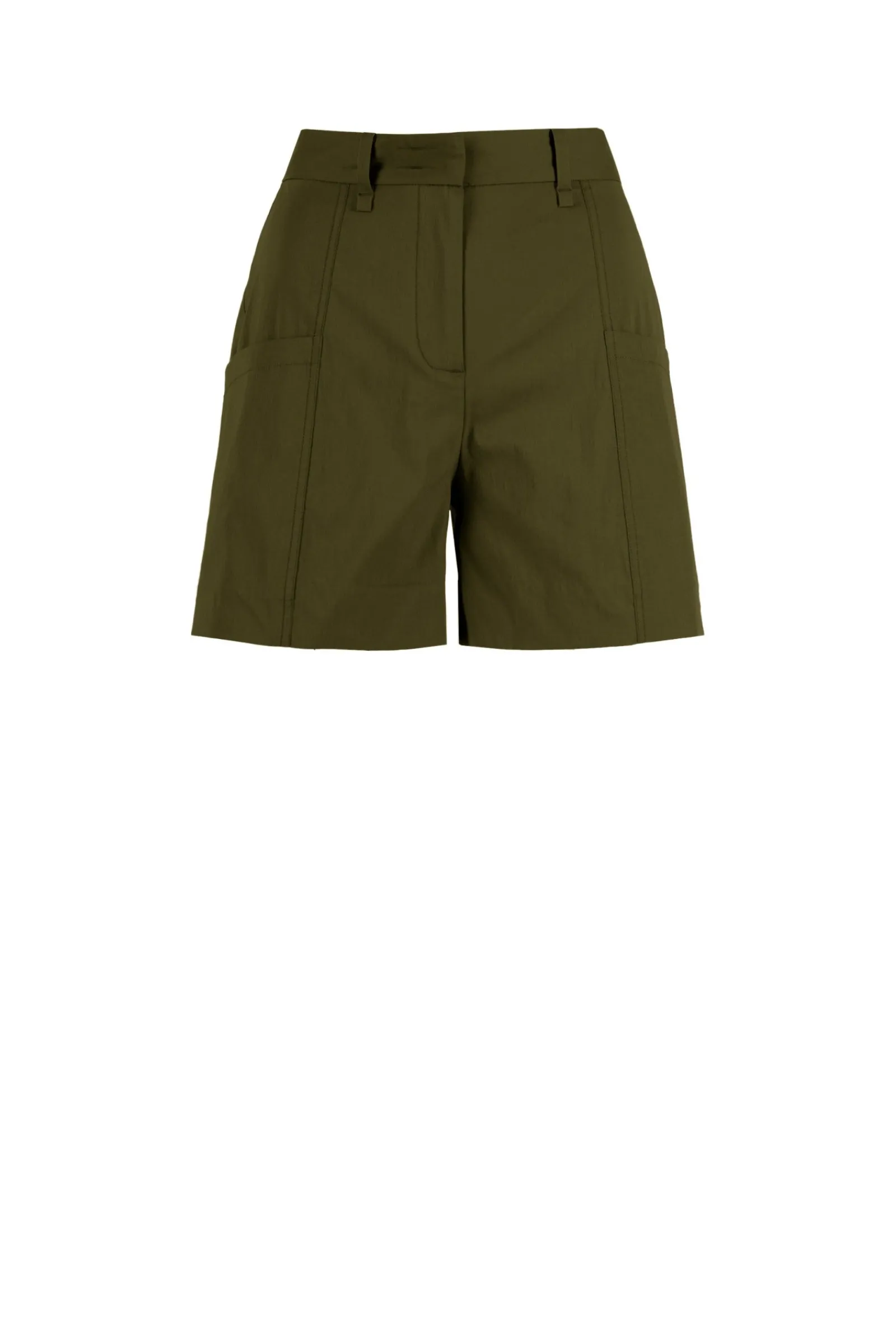 shorts_a_vita_alta_in_raso_di_cotone_4.webp Donna Bomboogie Bermuda & Shorts>Shorts A Vita Alta In Raso Di Cotone
