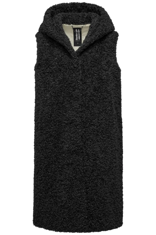 Donna Bomboogie Smanicati>Smanicato In Sherpa Fleece Con Cappuccio