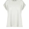 Donna Bomboogie T-Shirts>T-Shirt Girocollo A Manica Corta Risvoltata